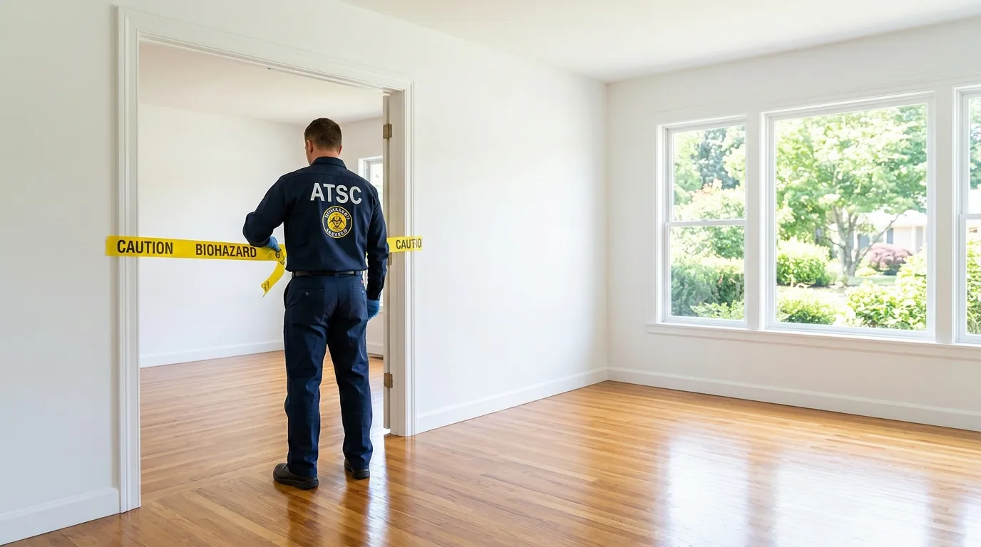 Certified biohazard cleanup crew performing Crime Scene Cleanup in Lincoln